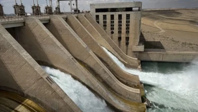 انخفاض التمريرات المائية عبر سد الفرات‏ مع إغلاق جزئي لبوابة المفيض 3