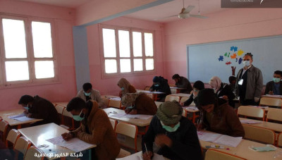 عشرات الطلاب يجرون امتحان "اليوز" التركي برأس العين