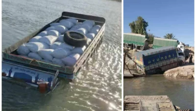 دير الزور: تأكيد رسمي على سلامة مياه الفرات بعد سقوط شاحنة سماد بالنهر