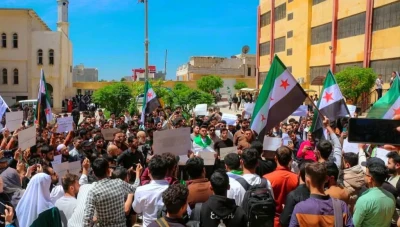 تخفيض القسط الجامعي..  طلاب "حلب الحرة" ينظمون وقفة احتجاجية