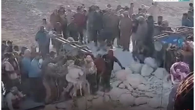 ب ي د" لم تحرك ساكنا..استمرار جهود انتشال العالقين بعد انهيار نفق بالحسكة