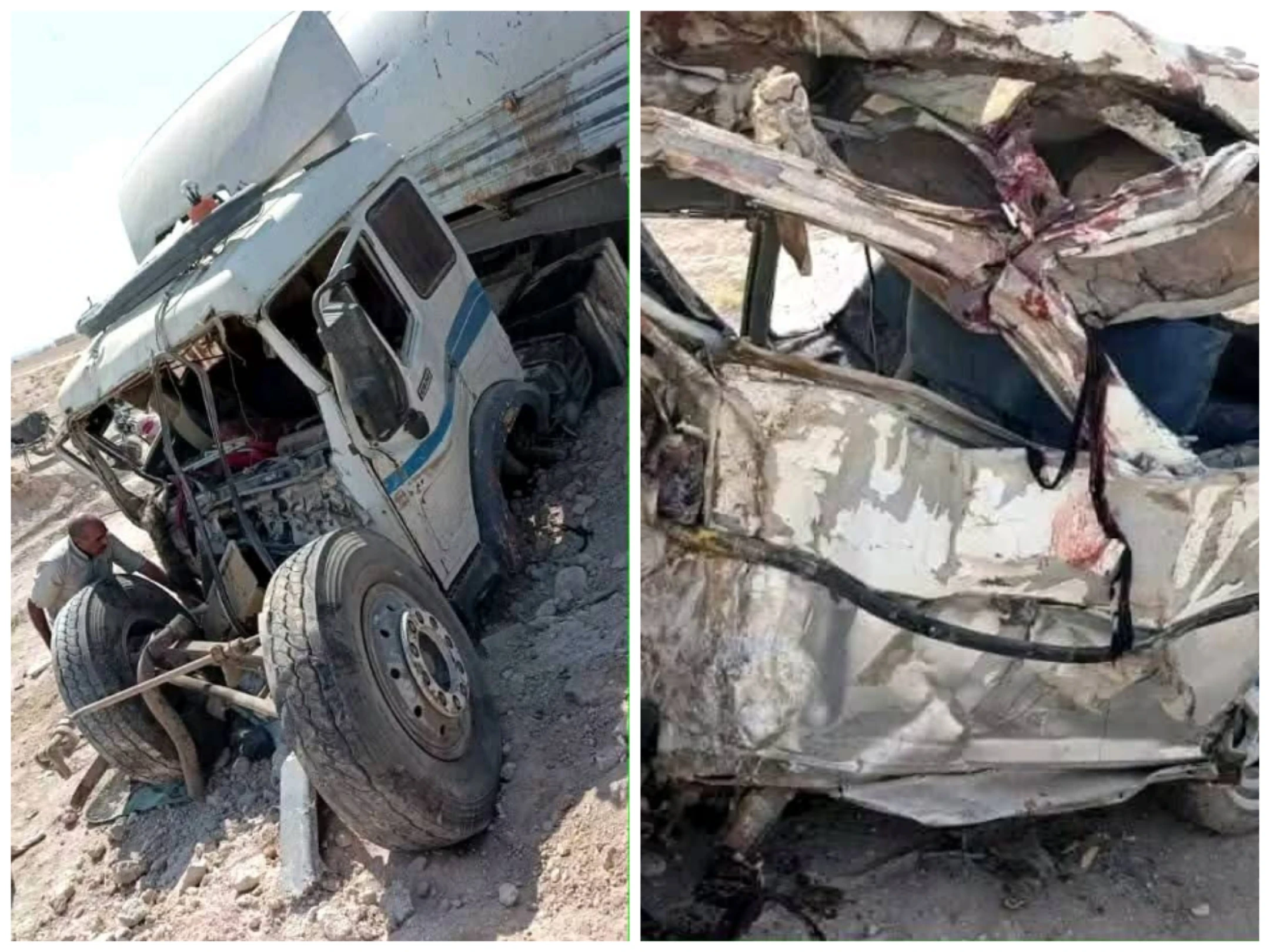 مقتل 12 شخصًا في حادث تصادم حافلة وصهريج نفط جنوب الحسكة