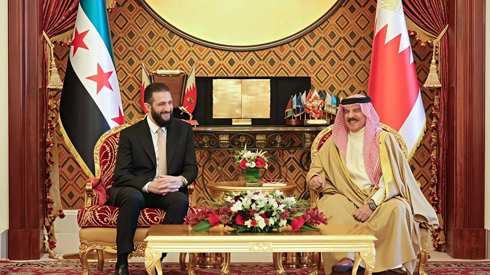 الشرع يبحث مع ملك البحرين تعزيز العلاقات وتطورات المنطقة