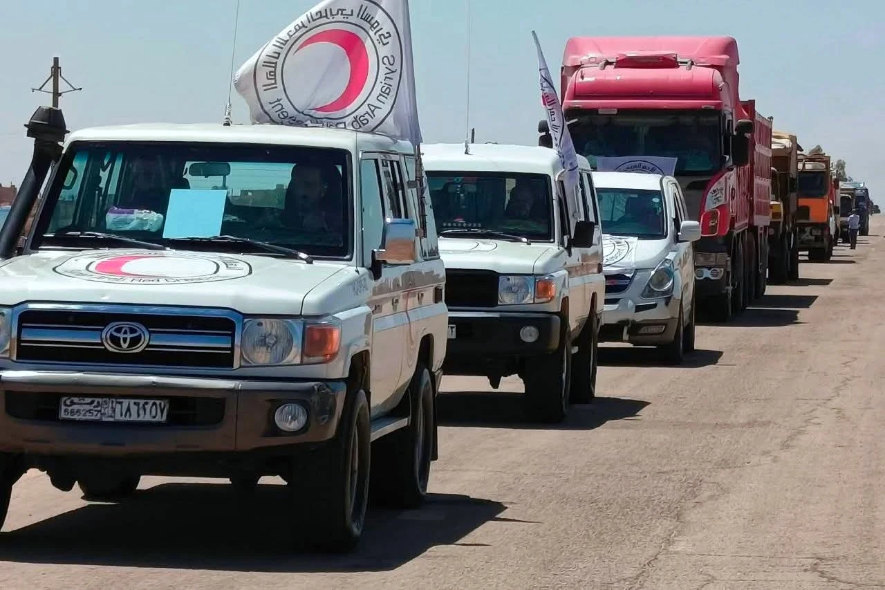 جنوب سوريا: الهلال الأحمر يؤكد تعرض قافلة لإطلاق نار